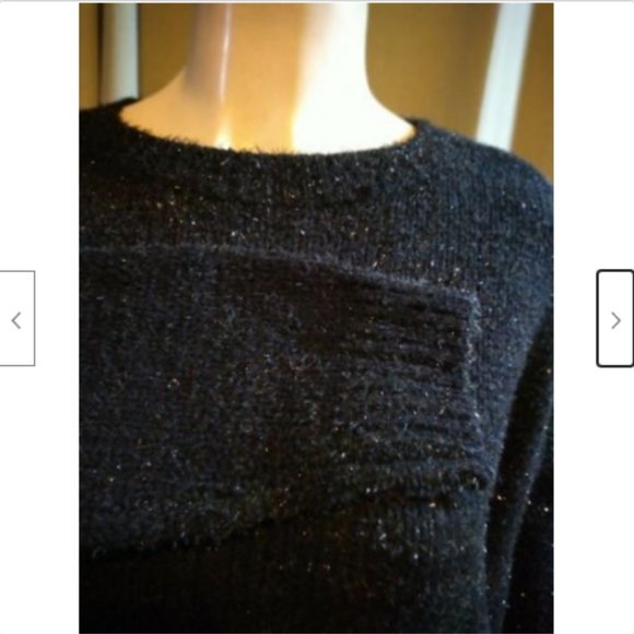 Wild Fable Women's Sweater Tinsel Black Crew Neck Size M - Picture 6 of 8